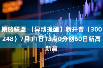 策略联盟 【异动提醒】新开普（300248）7月11日13点0分创60日新高