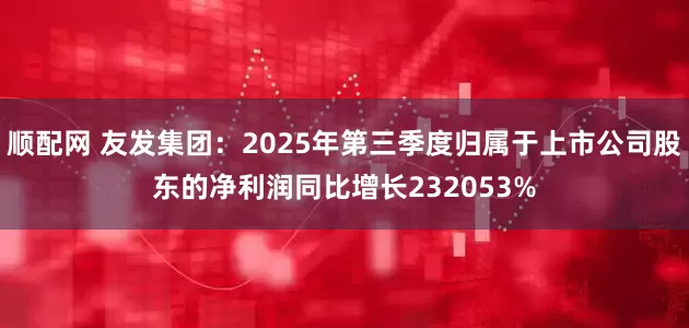顺配网 友发集团：2025年第三季度归属于上市公司股东的净利润同比增长232053%